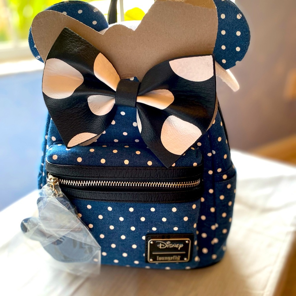NWT Disney Denim Loungefly Mini Backpack
